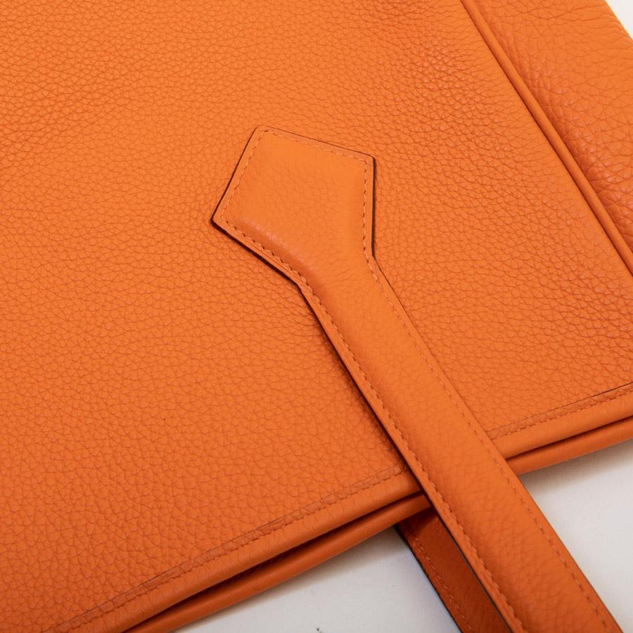 HERMES Bag in Orange Clémence Taurillon Leather 4