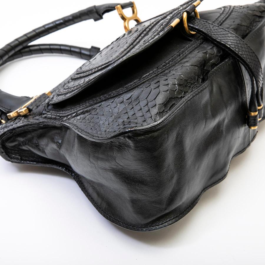 CHLOE 'Marcie' Bag in Black Python Leather 1