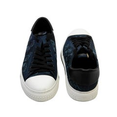 Used VALENTINO Tennis For Men in Navy Blue Canvas Size 44