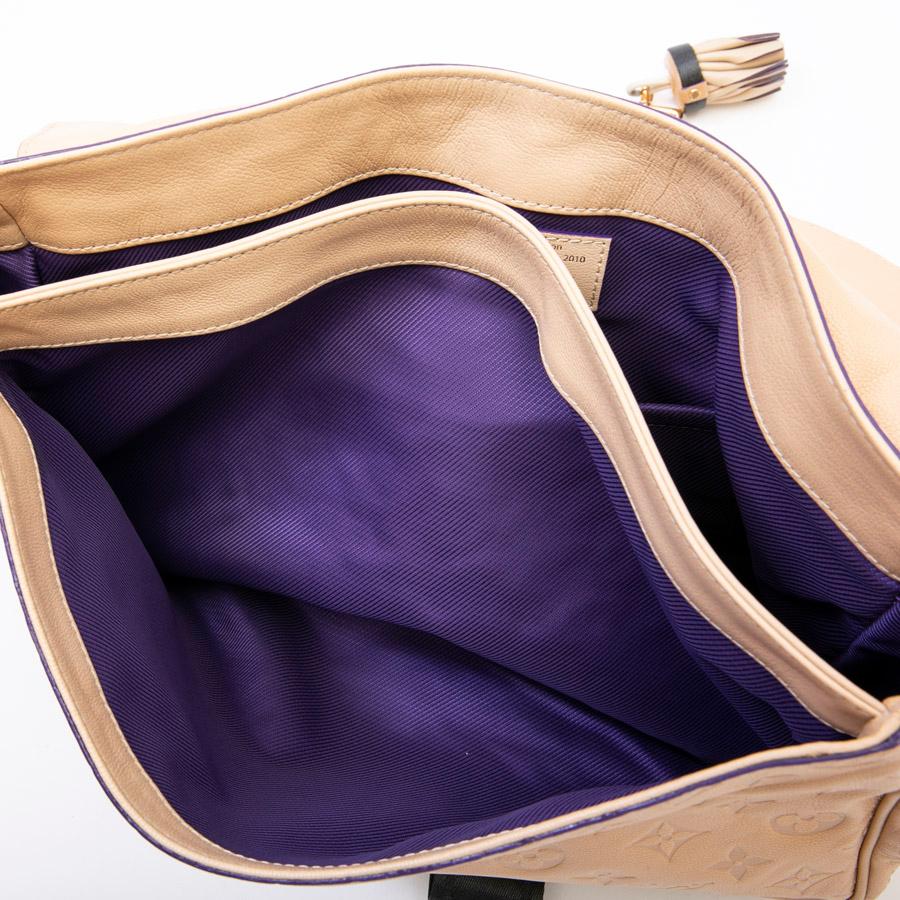 Louis Vuitton Beige Monogram Empreinte Calf Leather Collector Flap Bag 13