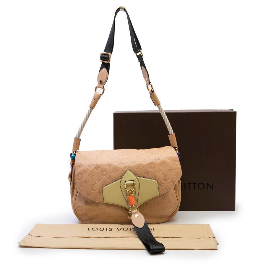 Louis Vuitton Beige Monogram Empreinte Calf Leather Collector Flap Bag 3