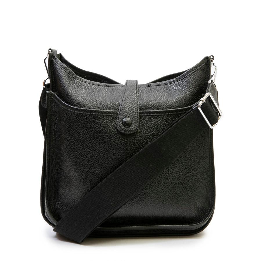 Hermès Evelyn II Black Taurillon Clémence Leather Bag  1