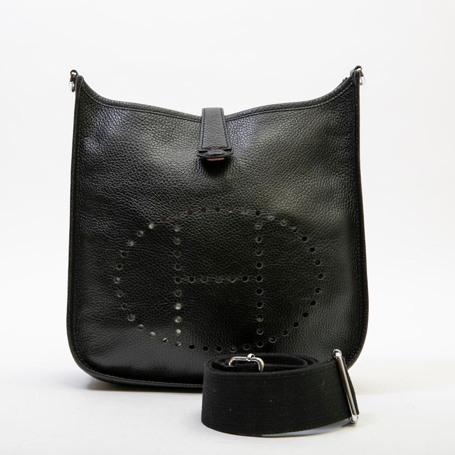 Women's Hermès Evelyn II Black Taurillon Clémence Leather Bag 