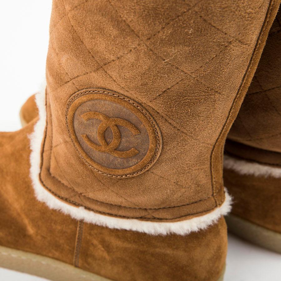 chanel camel boots