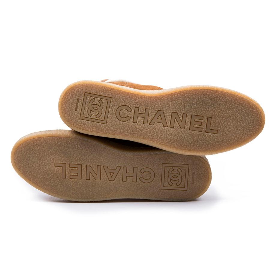 Brown Chanel Camel Color Quilted Lambskin Leather Boots 