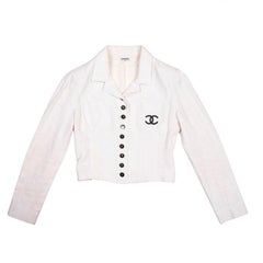 Chanel Off-White Linen Jacket 