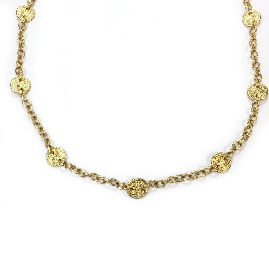 Chanel Vintage Gilt Metal Necklace  In Good Condition In Paris, FR