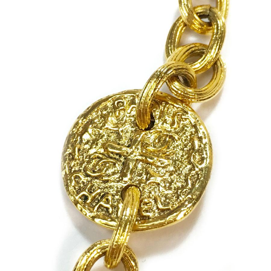 Chanel Vintage Gilt Metal Necklace  1
