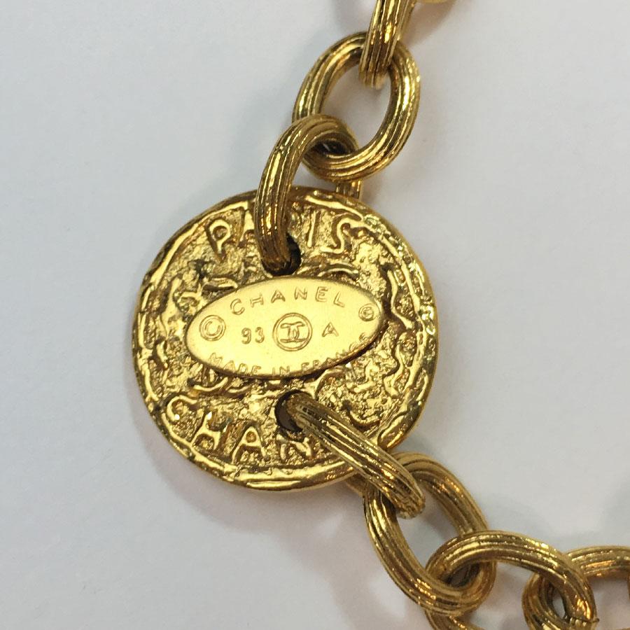 Chanel Vintage Gilt Metal Necklace  2