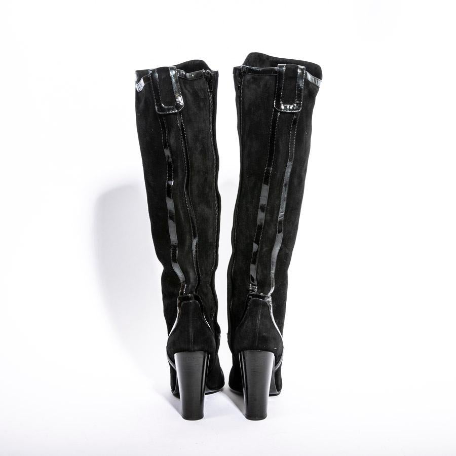 PIERRE HARDY Boots in Black Velvet Calfskin leather In Good Condition For Sale In Paris, FR