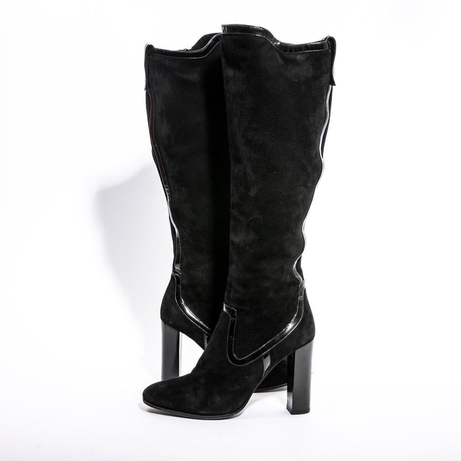 Women's PIERRE HARDY Boots in Black Velvet Calfskin leather For Sale