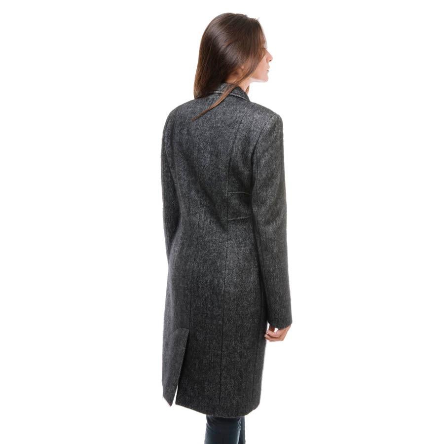 Christian Dior by John Galliano Gray and Black Angora and Wool Soft Coat In Good Condition In Paris, FR