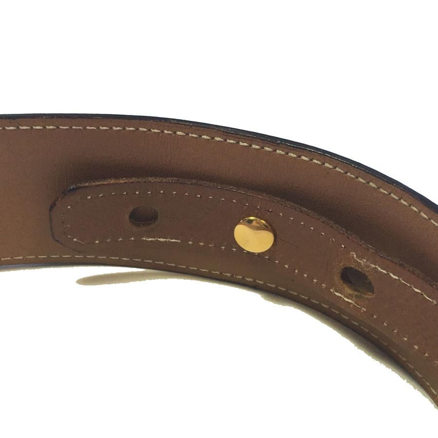 Women's HERMES Vintage Belt Kelly in Gold Courchevel Leather Size 72