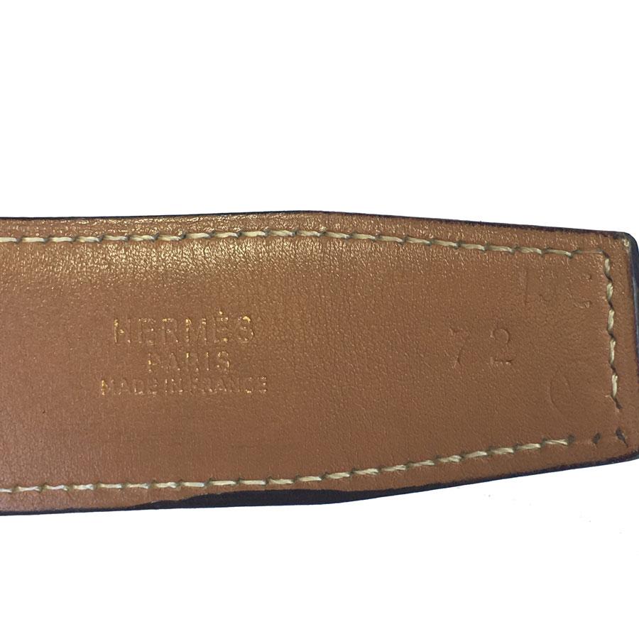 HERMES Vintage Belt Kelly in Gold Courchevel Leather Size 72 4
