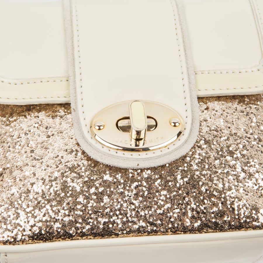 JACKIE SMITH Small Bag in Beige Patent and Golden Glitter Leather 1