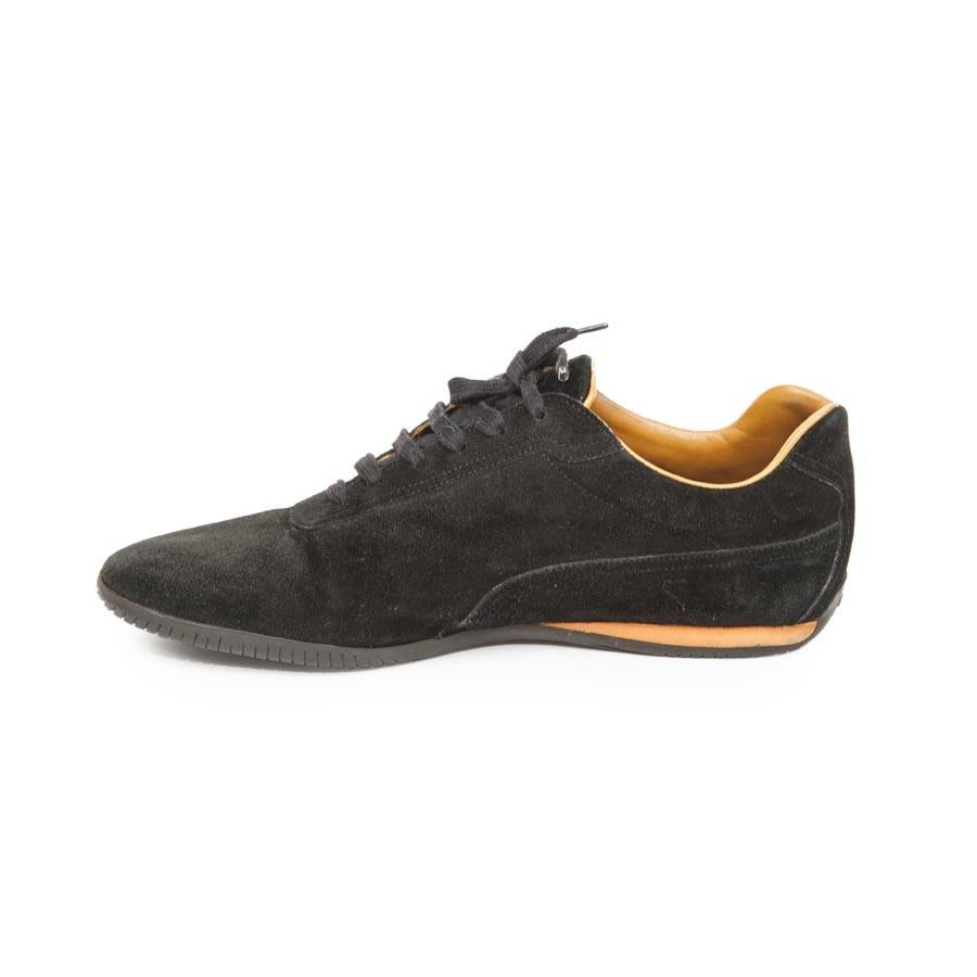 HERMES Sneakers in Black Velvet Calfskin Leather Size 44.5FR 1