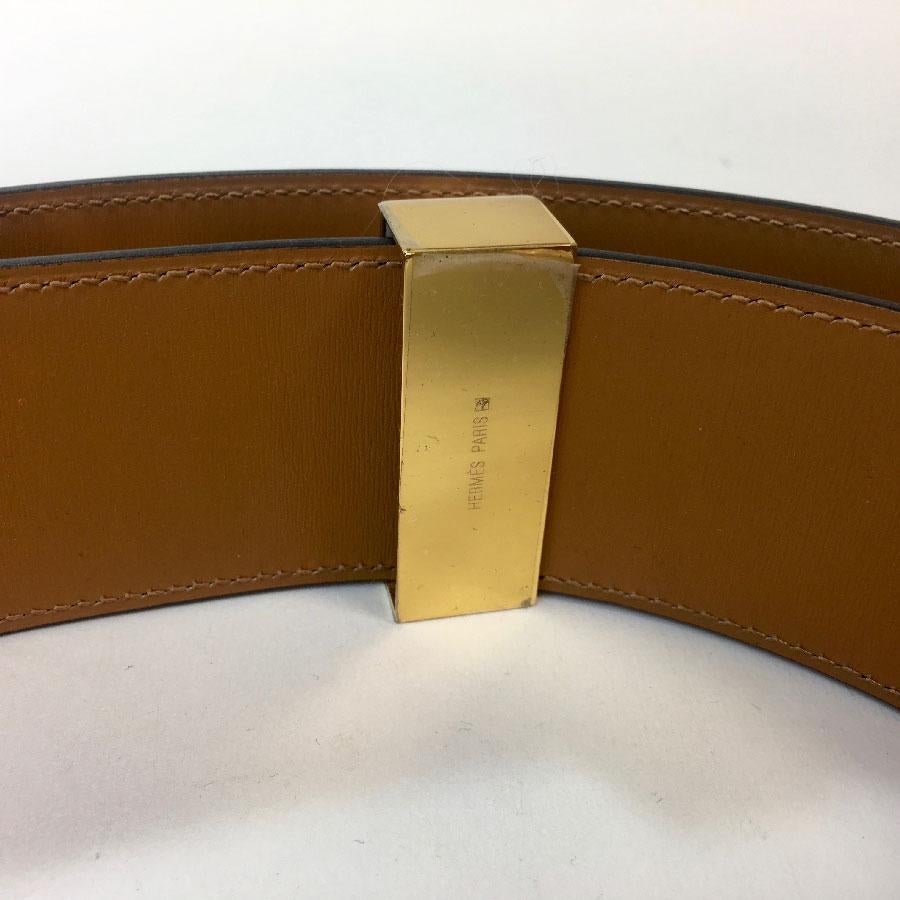 HERMES Collier de Chien Belt in Black Box Leather Size 90 In New Condition In Paris, FR