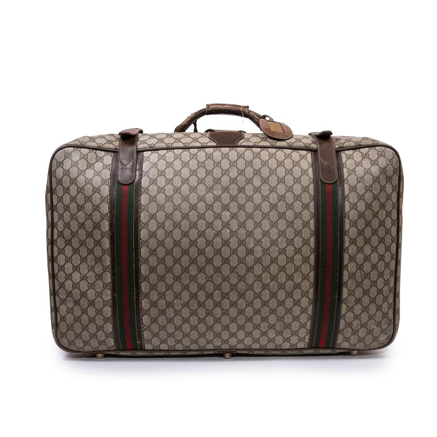 Women's or Men's GUCCI Vintage Soft Suitcase in Brown Monogram Coated Canvas