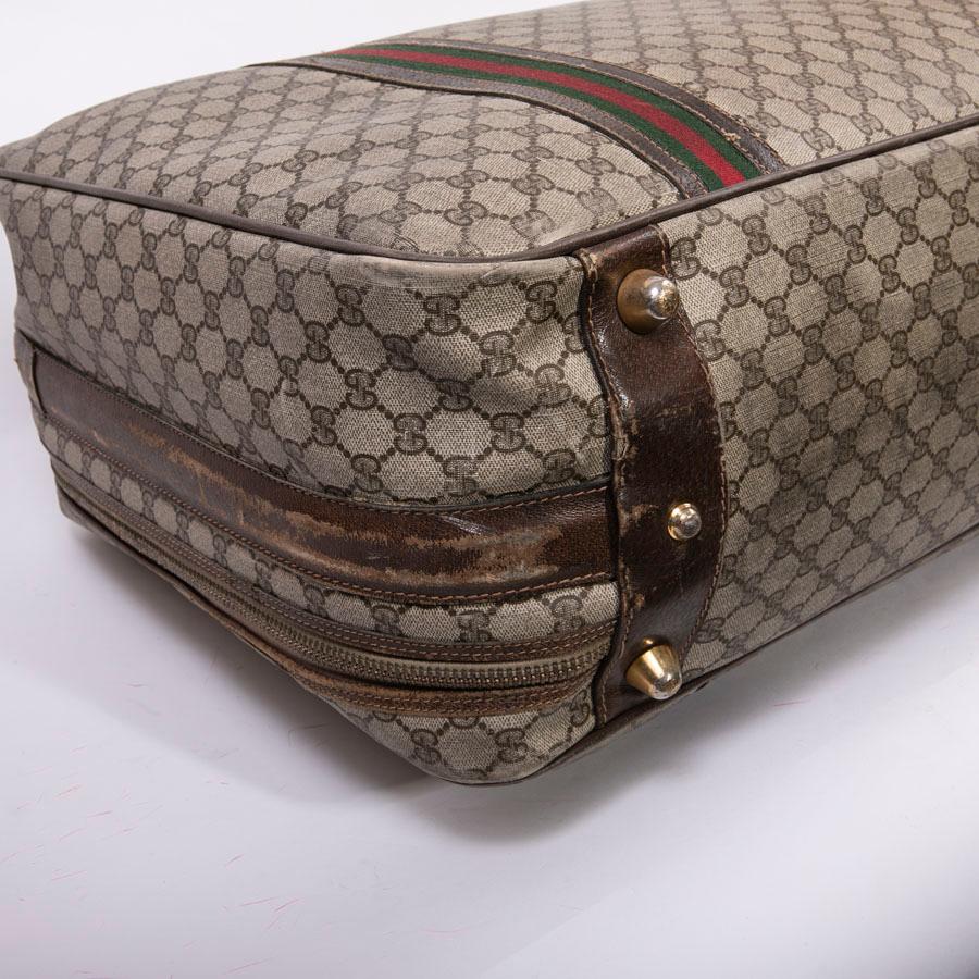 GUCCI Vintage Soft Suitcase in Brown Monogram Coated Canvas 3