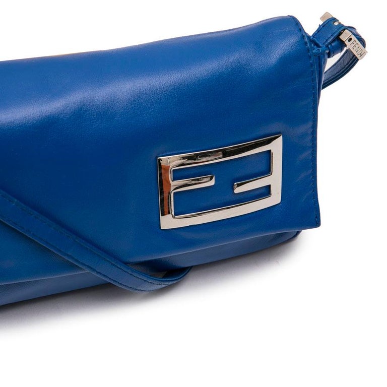 blue fendi baguette bag