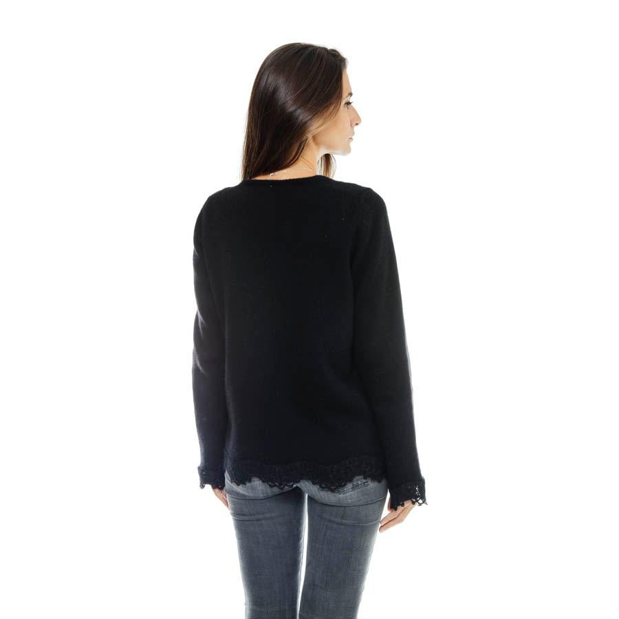 CHANEL Long Cardigan in Black Cashmere Size 36FR For Sale at 1stDibs