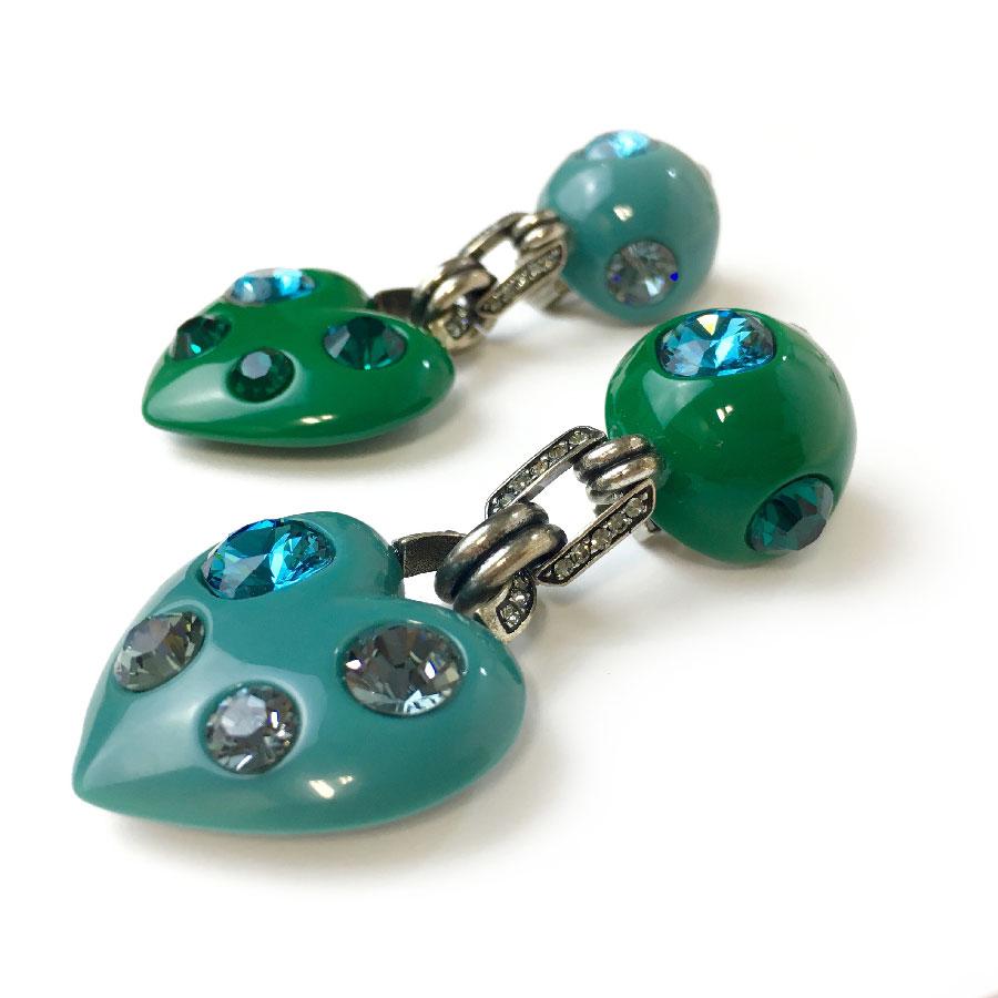 lanvin green earrings