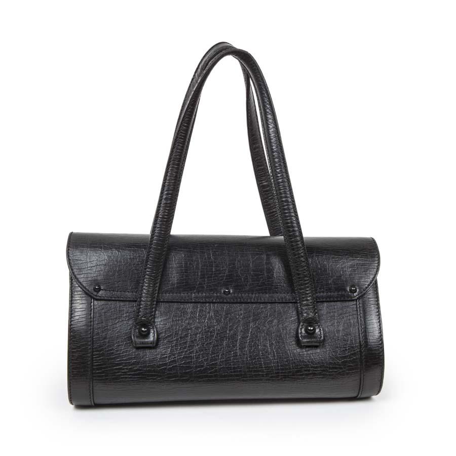 Women's GUCCI Bag Bamboo Model in Black Grained Leather