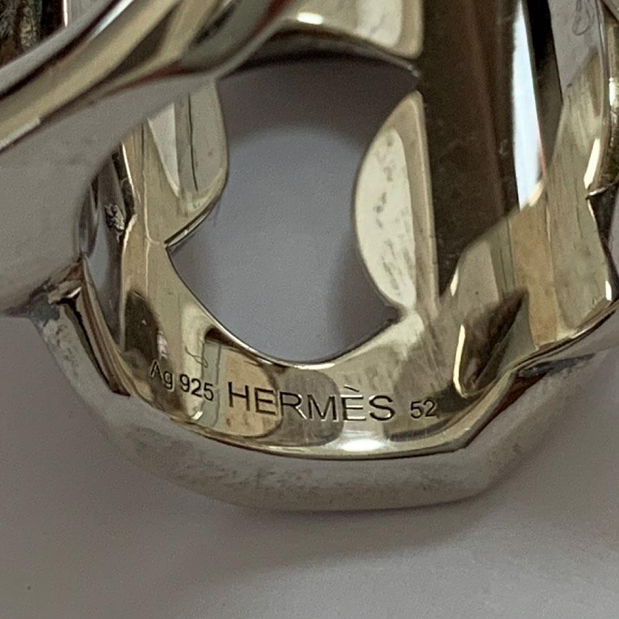 HERMES Band Ring 'Capture' Model in Silver Ag925 Size 52 1