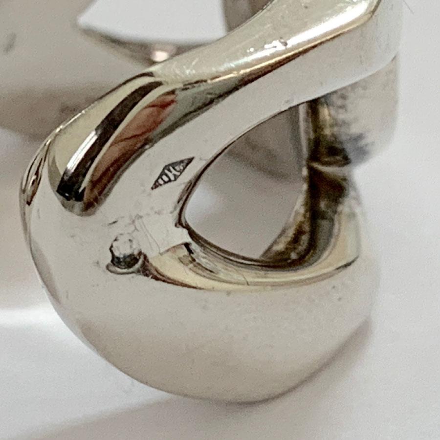 Women's HERMES Band Ring 'Capture' Model in Silver Ag925 Size 52