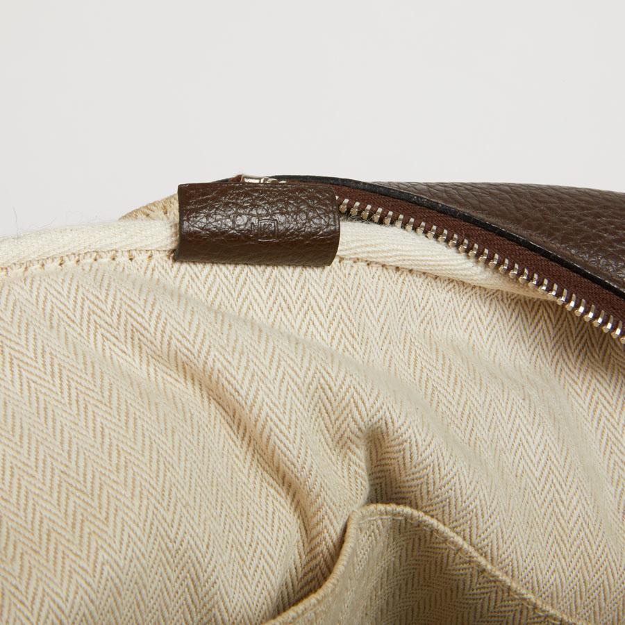 HERMES Victoria Tote Bag in Chocolate Clémence Taurillon Leather 8