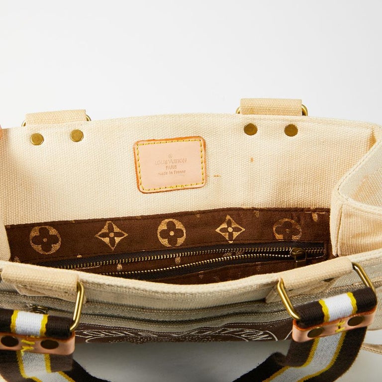 LOUIS VUITTON &#39;Trunks and Bags&#39; Tote Bag in Tricolor Natural Cowhide and Leather For Sale at 1stdibs