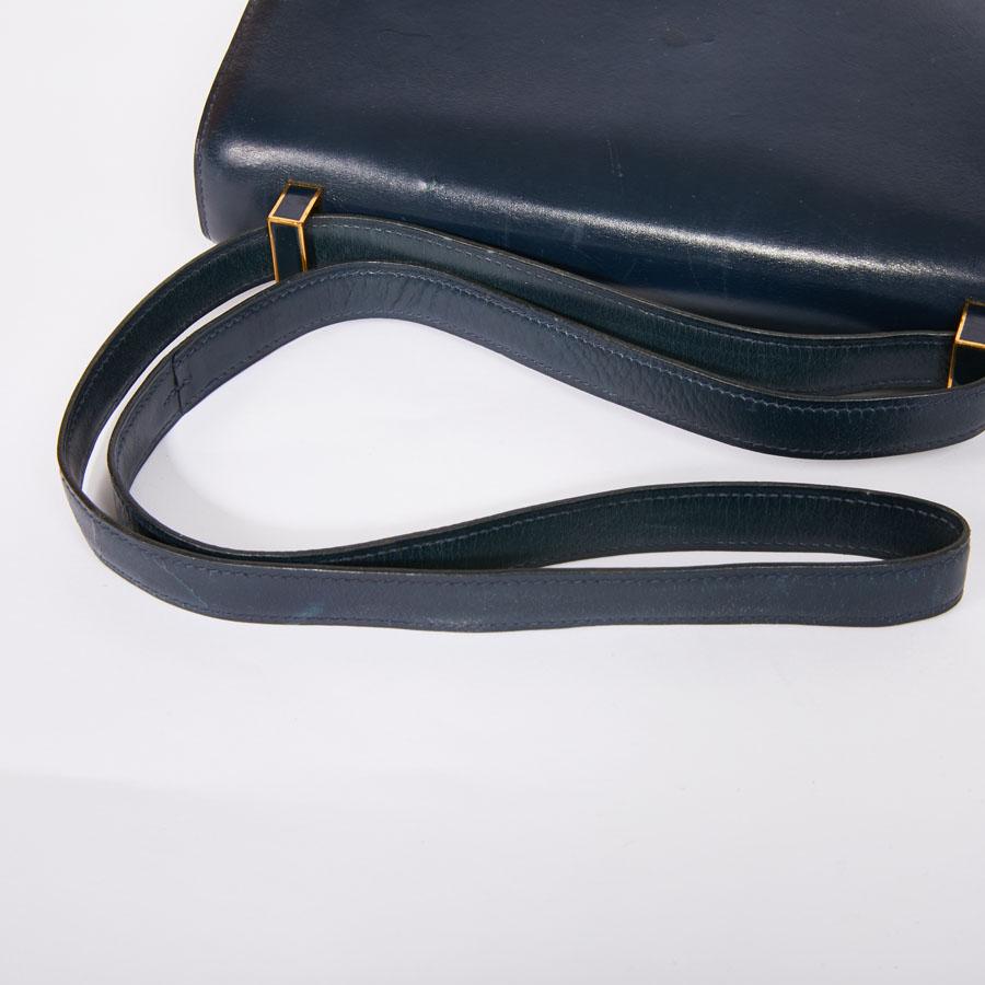 Women's HERMES Vintage Constance Bag in Navy Blue Leather Box