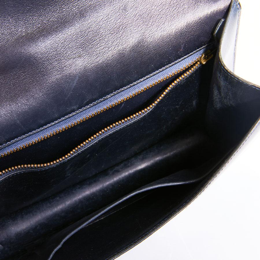 HERMES Vintage Constance Bag in Navy Blue Leather Box 3