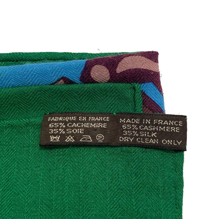HERMES 'Cuirs du Désert' in Green Cashmere and Silk  1