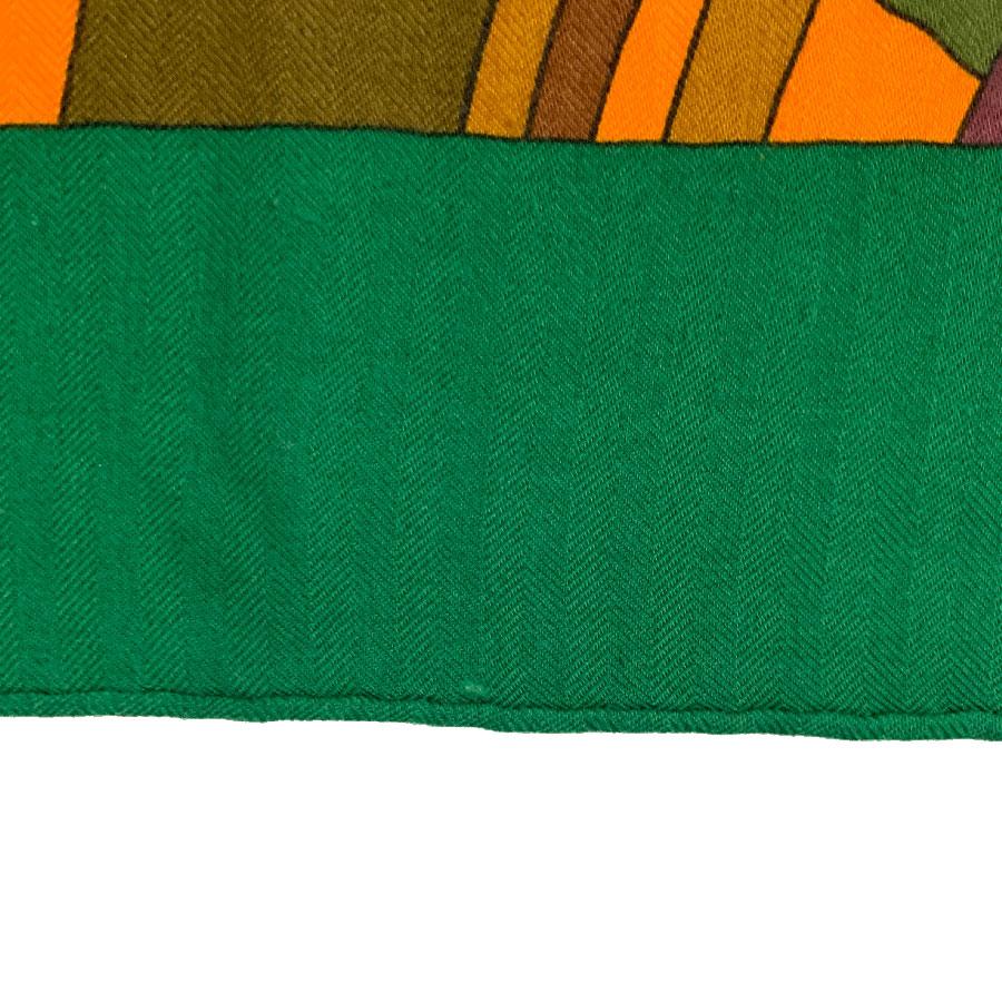 Women's HERMES 'Cuirs du Désert' in Green Cashmere and Silk 