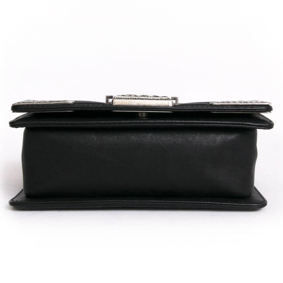 Women's Chanel 'Paris Dallas' Boy Flap Bag in Black Quilted Leather