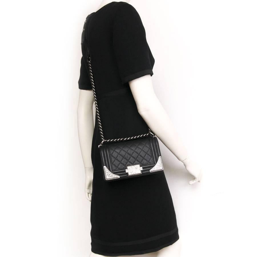 Chanel 'Paris Dallas' Boy Flap Bag in Black Quilted Leather 3