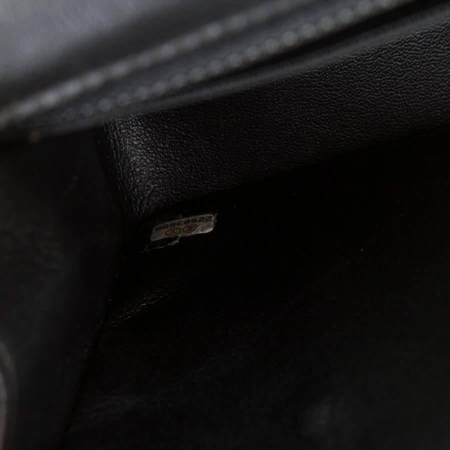 Mini Chanel Quilted Black Lamb Leather Shoulder Bag 4