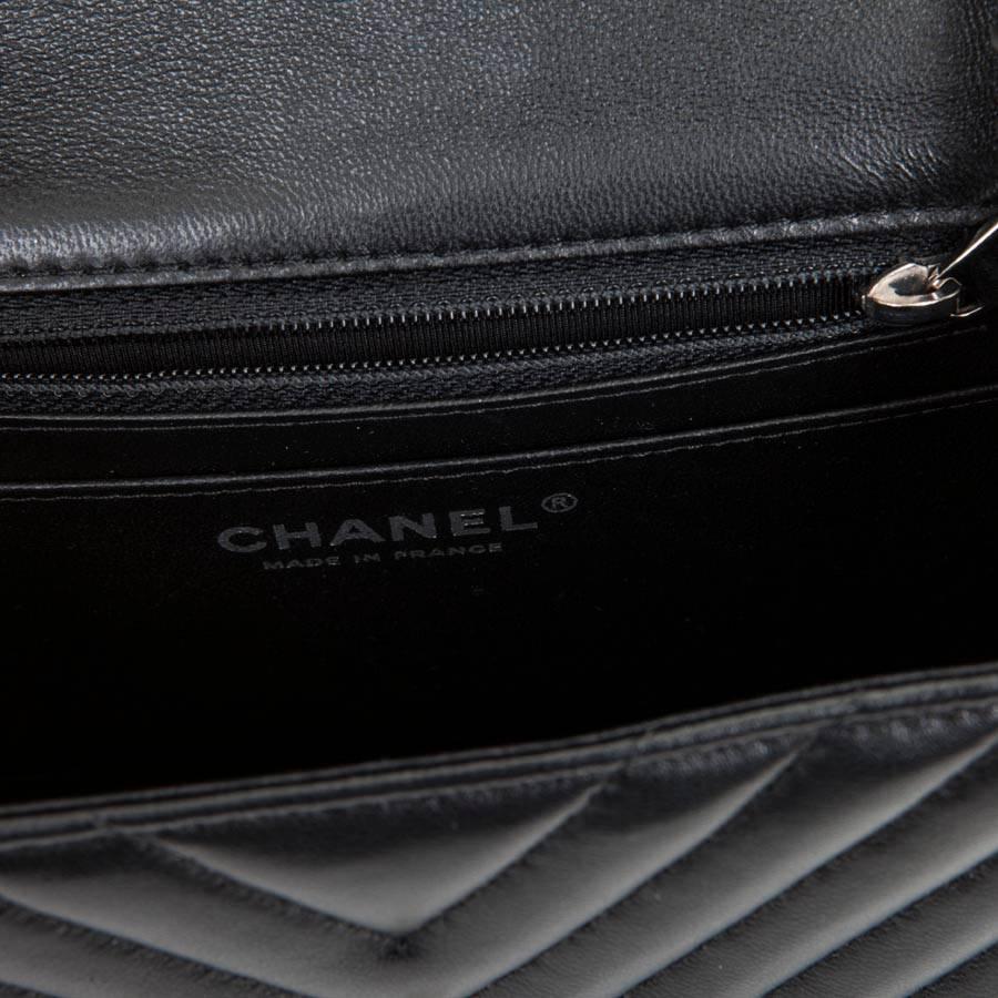 Mini Chanel Quilted Black Lamb Leather Shoulder Bag 5