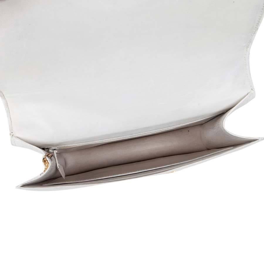 HERMES 'Constance' Bag in White Ostrich Leather 2