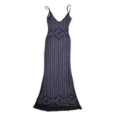 CHRISTIAN DIOR Dress in Black Lace and Purple Lining Size S 9