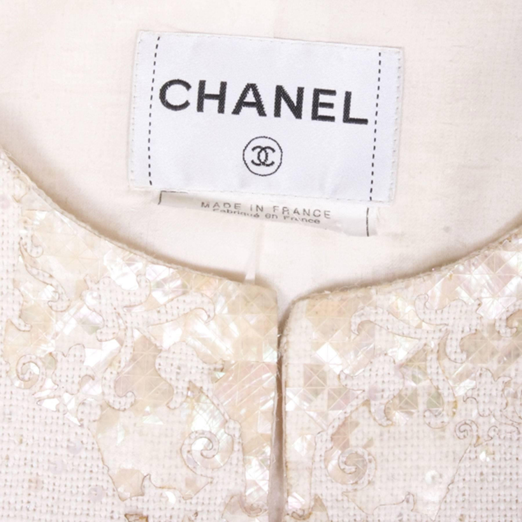 CHANEL Vest 'The Seabed' in Ivory Color Size 38FR 4