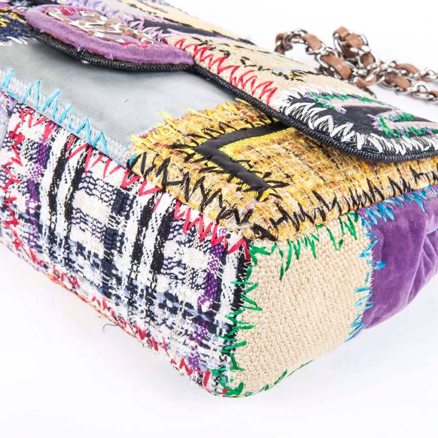 Collector CHANEL 'Jumbo' Bag 'Paris Saint Tropez' in Patchwork of Fabrics 1