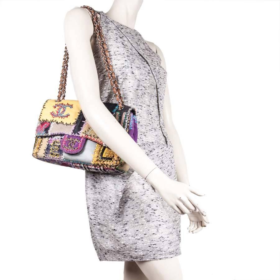 Collector CHANEL 'Jumbo' Bag 'Paris Saint Tropez' in Patchwork of Fabrics 3