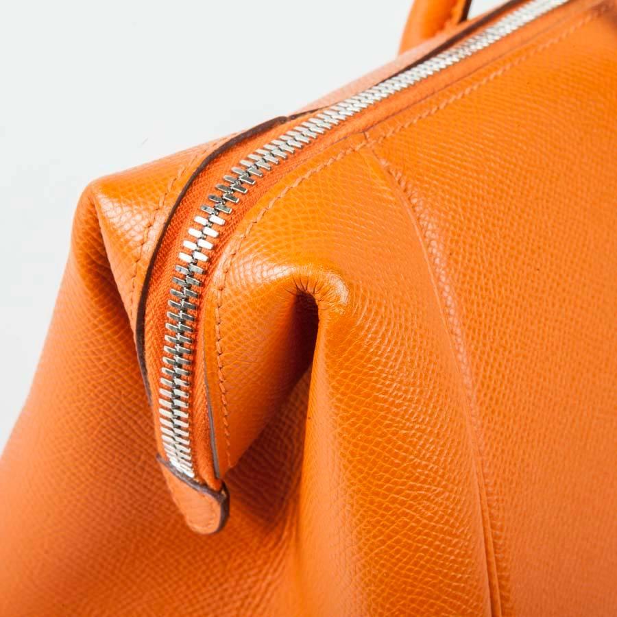 HERMES 'Bombay' Bag in Orange Epsom Leather 3