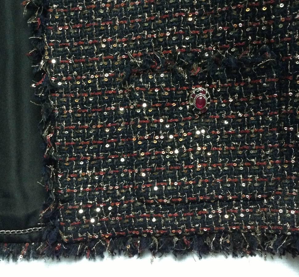 CHANEL Short Jacket in Bicolor Tweed Size 40FR 1