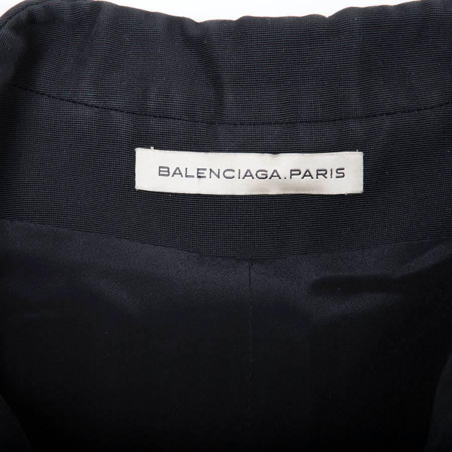 BALENCIAGA Jacket in Black Gros Grain Size 38FR 2