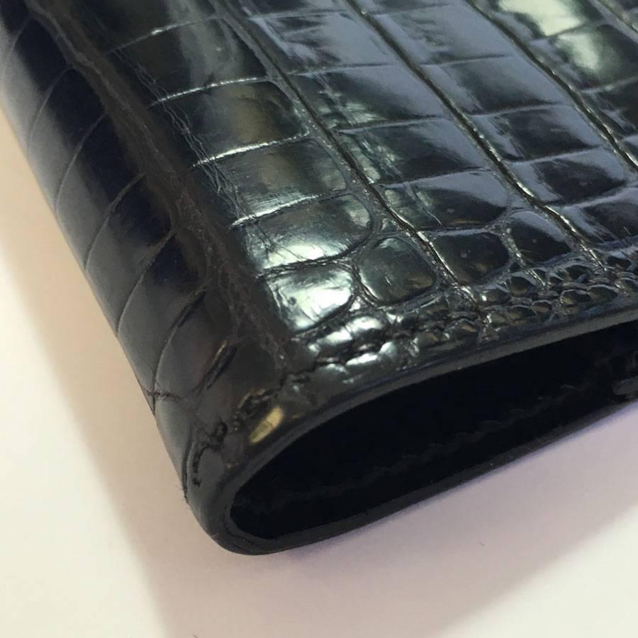 HERMES Agenda Cover in Black Porosus Crocodile Leather For Sale at ...