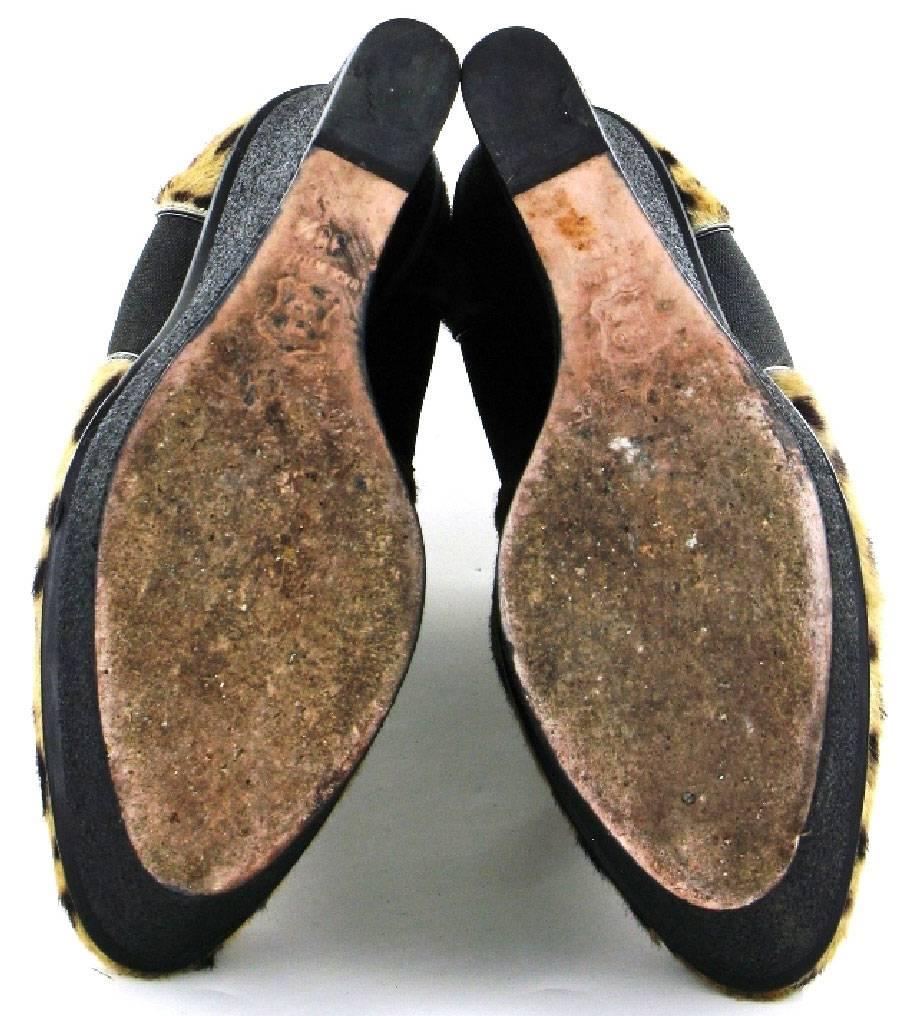 GIAMBATISTA VALLI - Stivali con zeppa in pelle leopardata taglia 38 In condizioni buone in vendita a Paris, FR