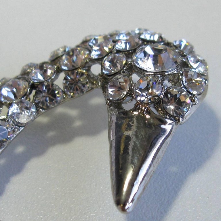 Pin's Oiseau Sonia Rykiel En Métal Et Strass Mauve - Occasion En Superbe état, Bijou De Créateur